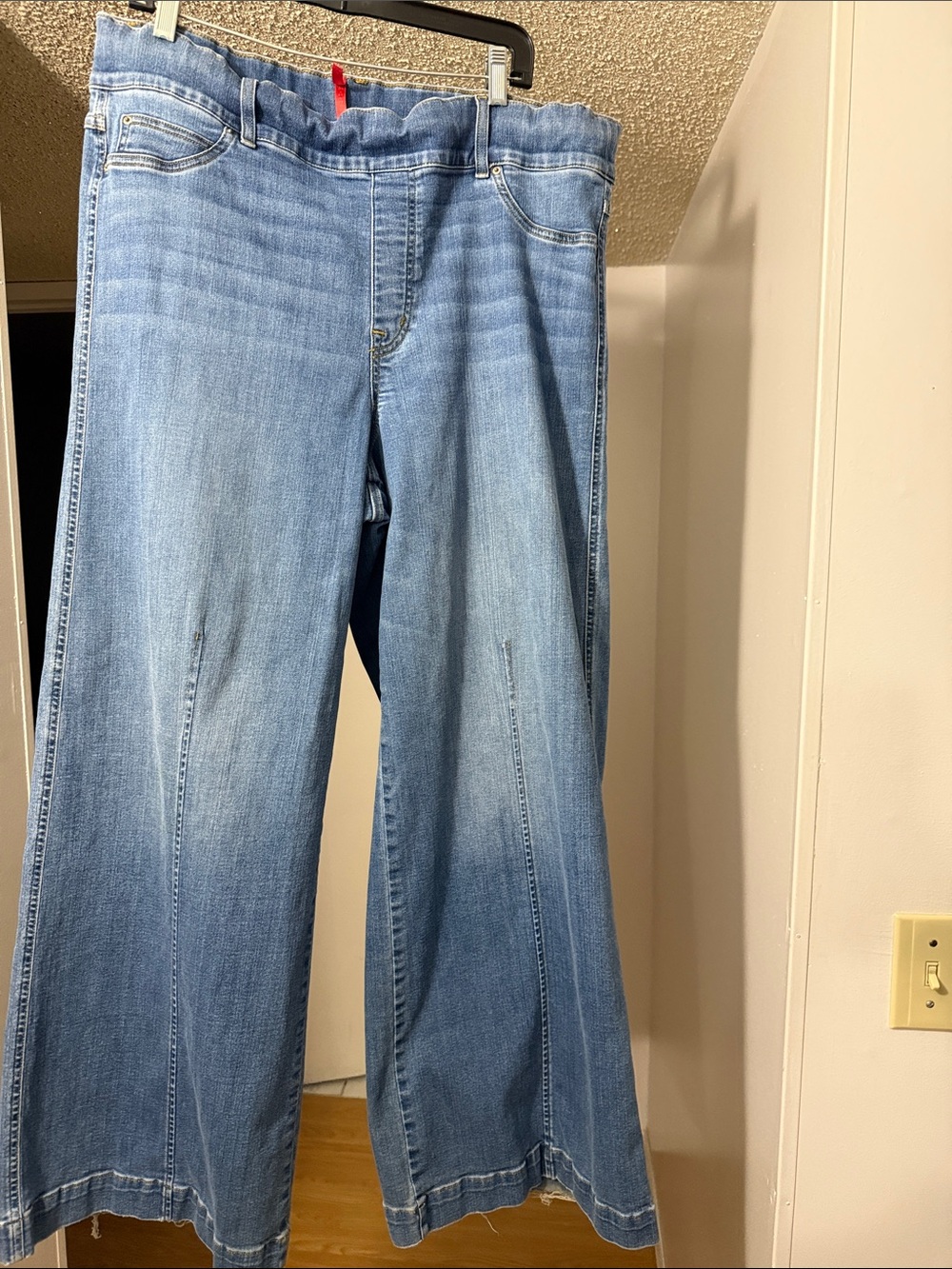Spanx 2X/2T straight wide flair leg boot cut jeans denim pants